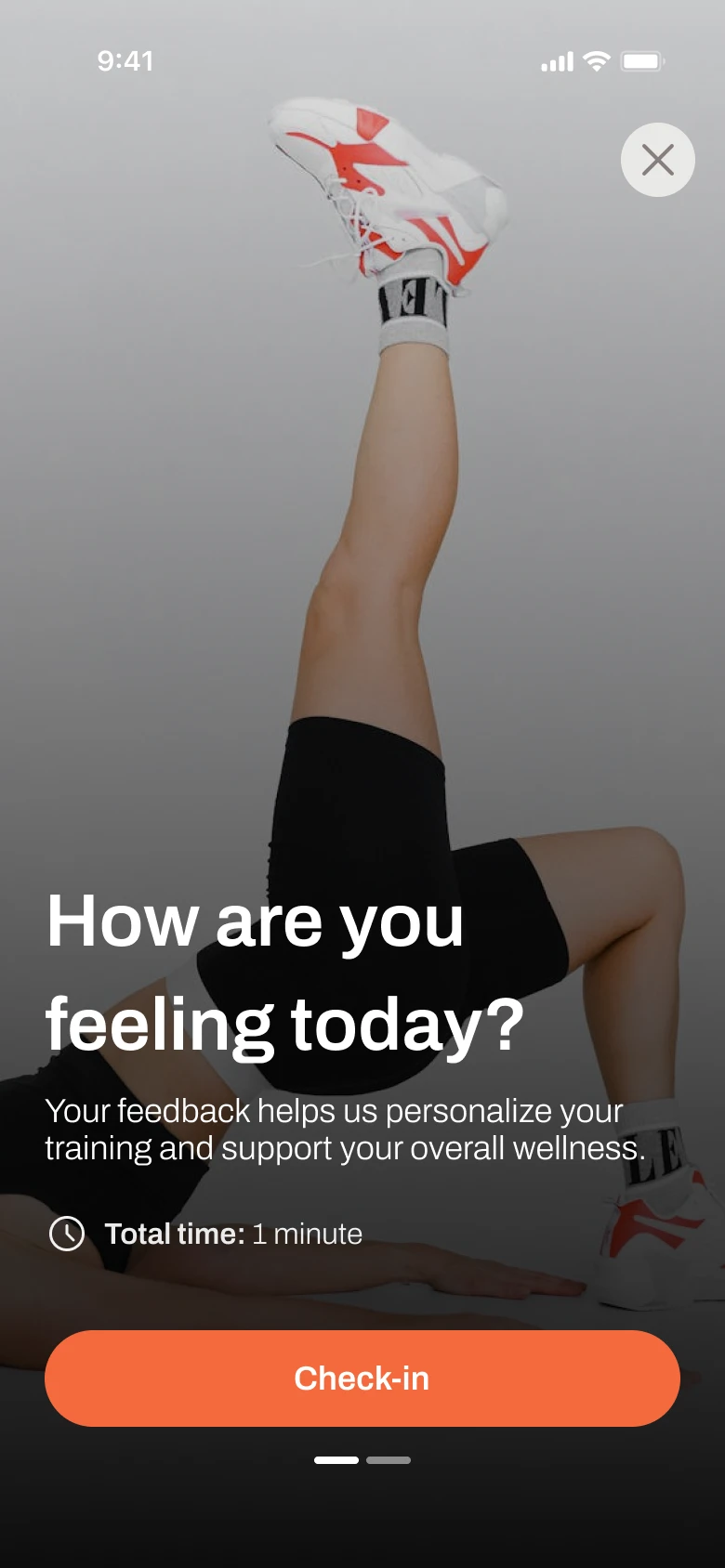 Fortify daily check-in screen