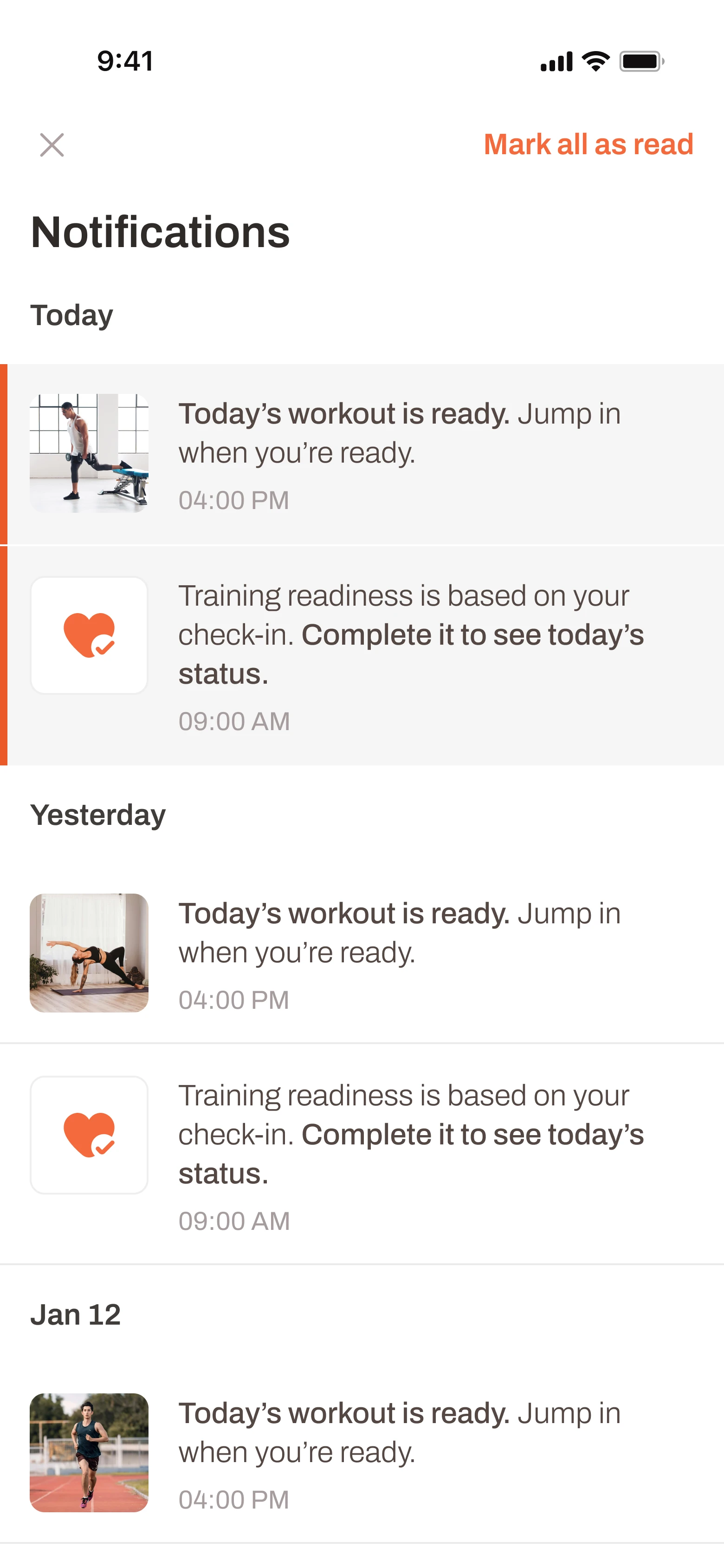 Fortify notifications screen